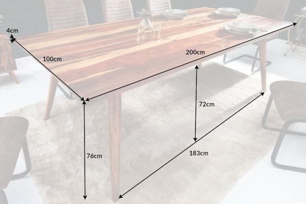 Masívny jedálenský stôl MYSTIC LIVING 200 cm sheesham, prírodný