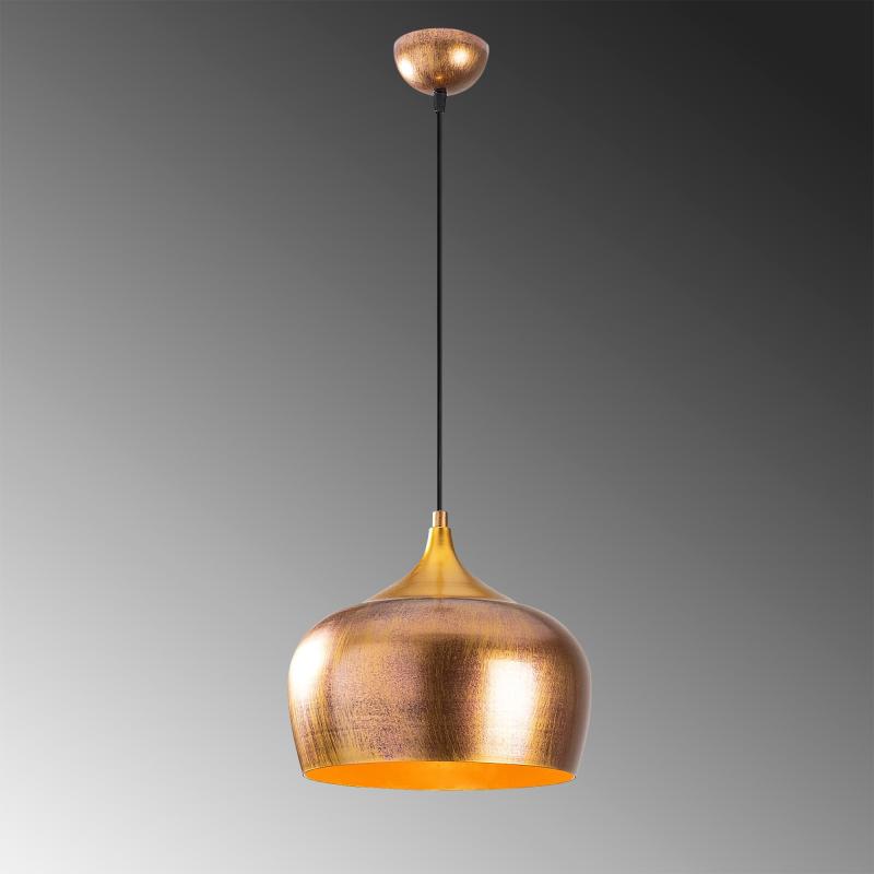 Dizajnový luster BERSTE 30 cm, matný zlatý, medený