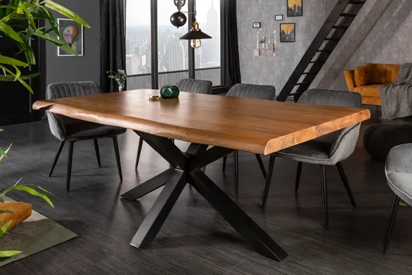 Masívny jedálenský stôl MAMMUT NATURE 180 cm, prírodný, akácia