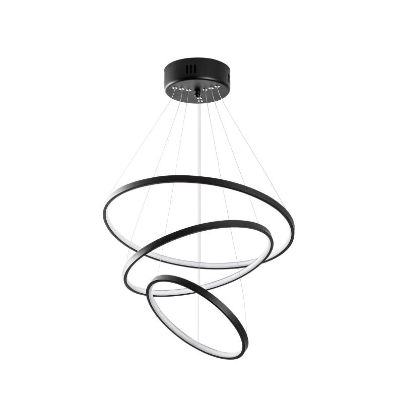 Dizajnový LED luster SIMIT 80 cm, čierny