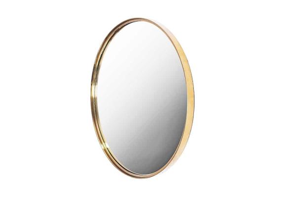 Okrúhle nástenné zrkadlo PORTRAIT 50 cm, zlaté, kov