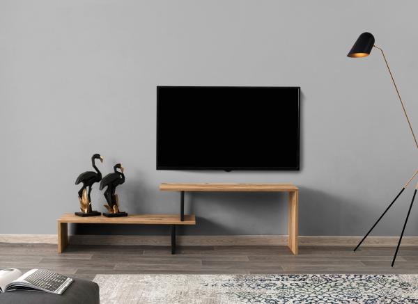 Elegantný TV stolík OVIT 153 cm, MDF, borovicová dýha