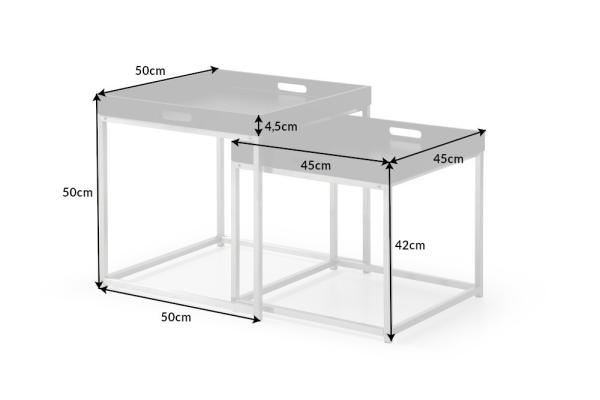 Dizajnový odkladací stolík ELEMENTS 50 cm, čierny