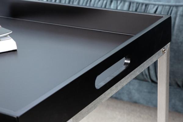 Dizajnový odkladací stolík ELEMENTS 50 cm, čierny