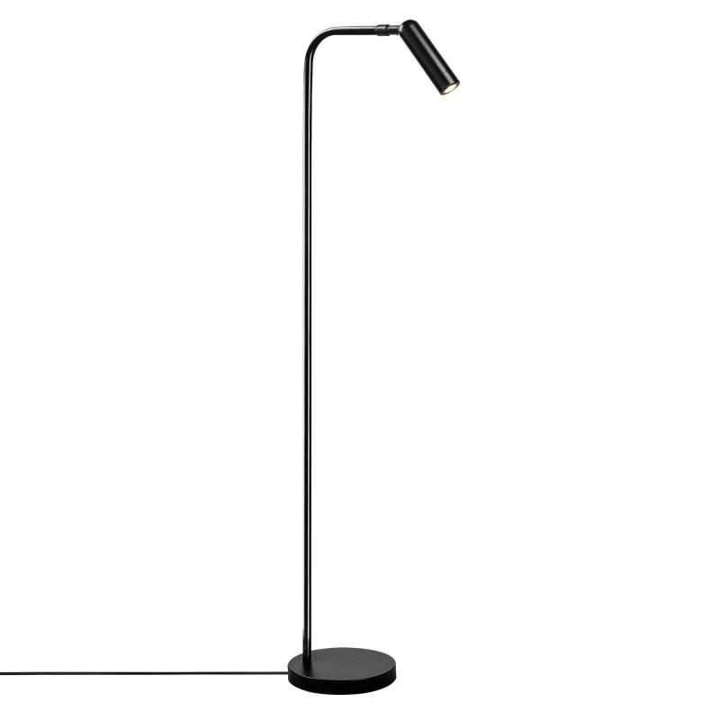 Dizajnová stojanová lampa UGUR 120 cm, čierna