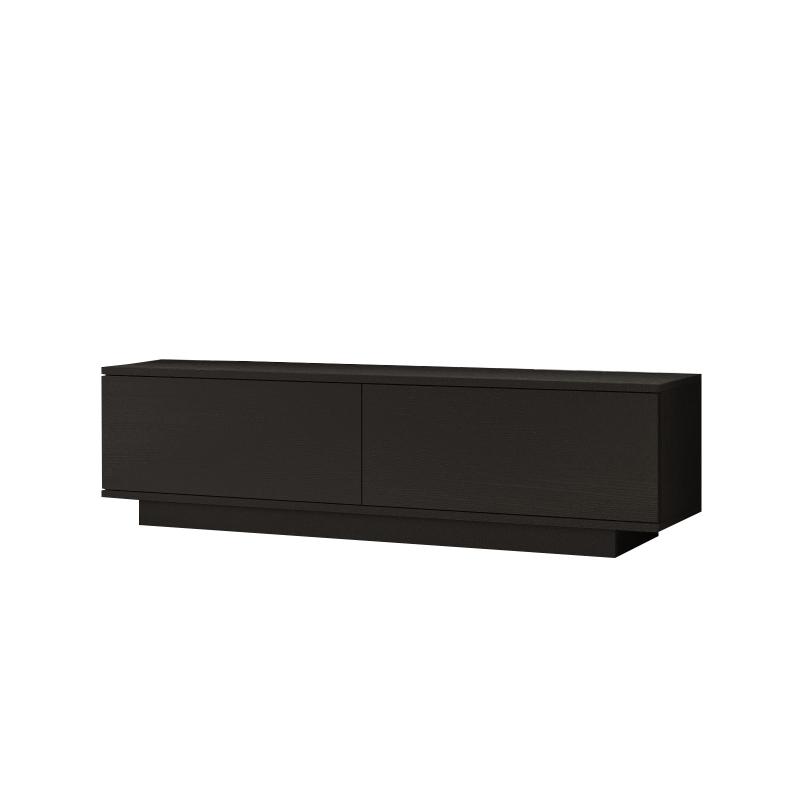 Moderný TV stolík FONDA 140 cm, MDF, čierny