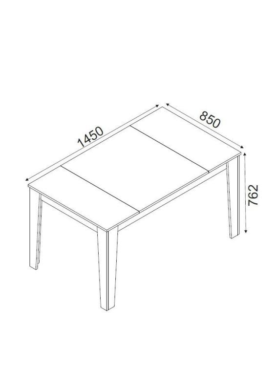Elegantný jedálenský stôl COSTA 145 cm, MDF, orechová dýha
