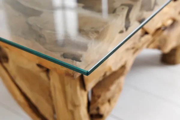 Ručne vyrobený konferenčný stolík RIVERSIDE 80 cm teak, prírodný