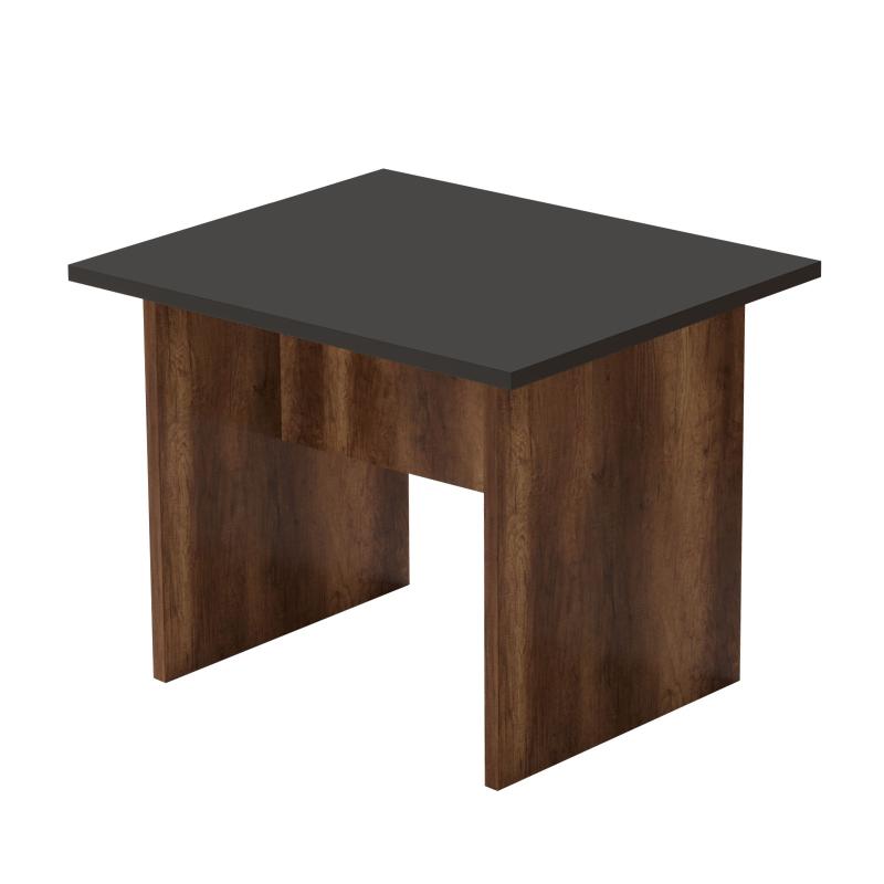 Dizajnový konferenčný stolík VISTA 60 cm, MDF, hnedý, antracit