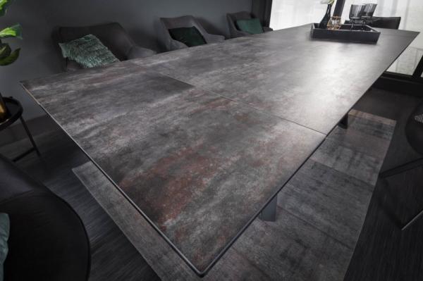 Jedálenský stôl ATLAS 180-220-260 cm výsuvný, keramická doska v lávovom vzhľade