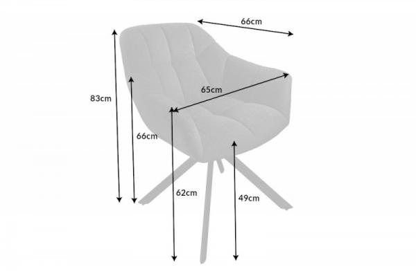 Otočná stolička PAPILLON antracitová, štruktúrovaná tkanina