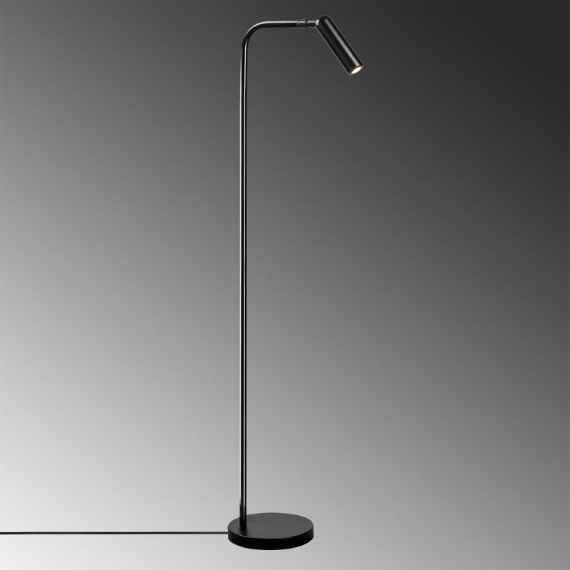 Dizajnová stojanová lampa UGUR 120 cm, čierna