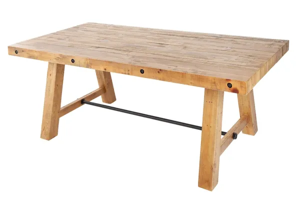 Masívny jedálenský stôl FINCA 200 cm, vintage hnedý, recyklovaná borovica