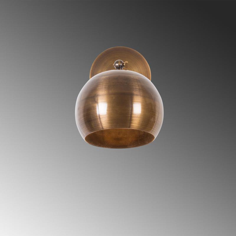 Priemyselná nástenná lampa SIVANI 21 cm, matná hnedá