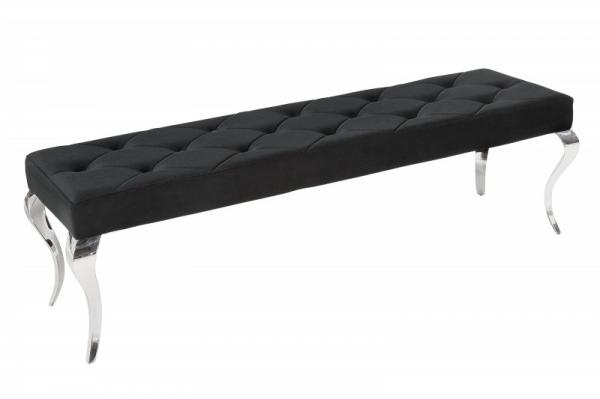 Elegantná lavica MODERN BAROQUE 170 cm, čierny zamat