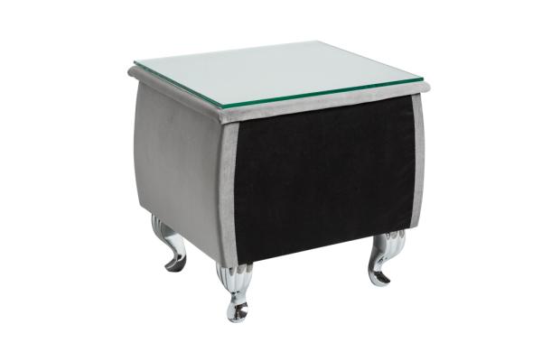 Elegantný nočný stolík EXTRAVAGANCIA 47 cm strieborný