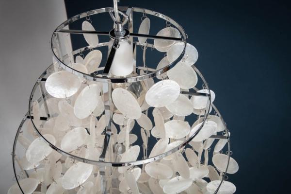 Dizajnové závesné svietidlo GIANT SHELL RING XL 150 cm škrupinové perleťové