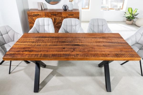 Industriálny jedálenský stôl WOOD ART 180 cm, mango