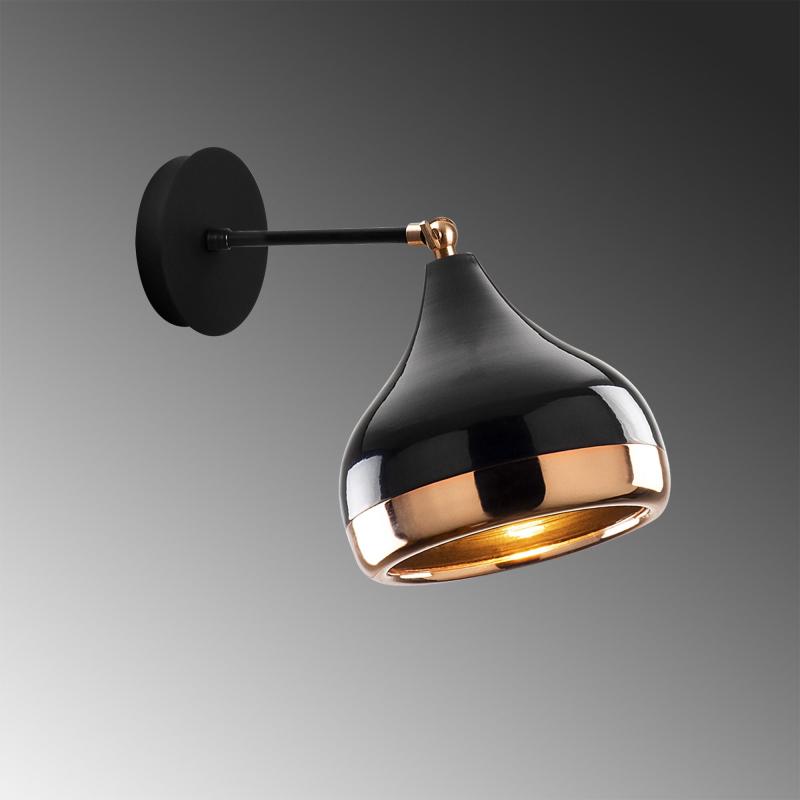 Dizajnové nástenné svietidlo YILDO, 28 cm, čierne