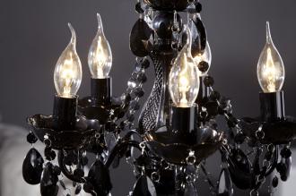 Elegantný luster DIAMONDS S 40 cm čierny barokový dizajn