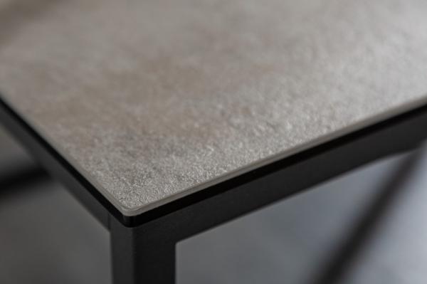 Dizajnový konferenčný stolík SYMBIOSE 100 cm šedá keramika v betónovom vzhľade