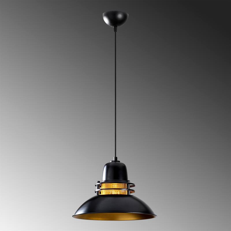 Dizajnové svietidlo BERSTE 34 cm, matné zlaté, čierne