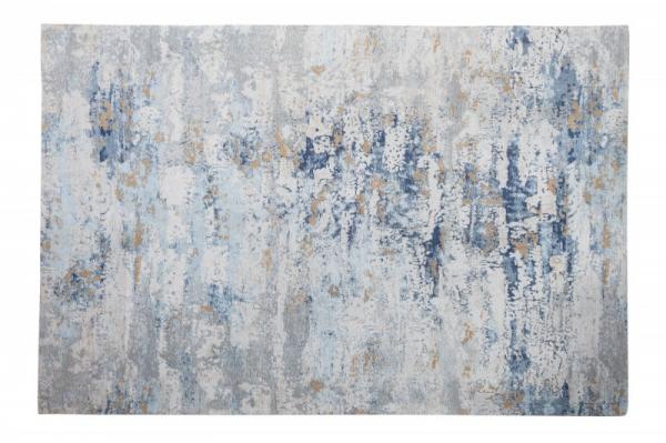 Dizajnový koberec ABSTRACT 350x240 cm šedomodrý, bavlna