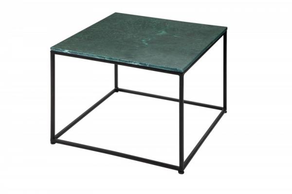 Dizajnový konferenčný stolík ELEMENTS 50 cm mramorovo zelený