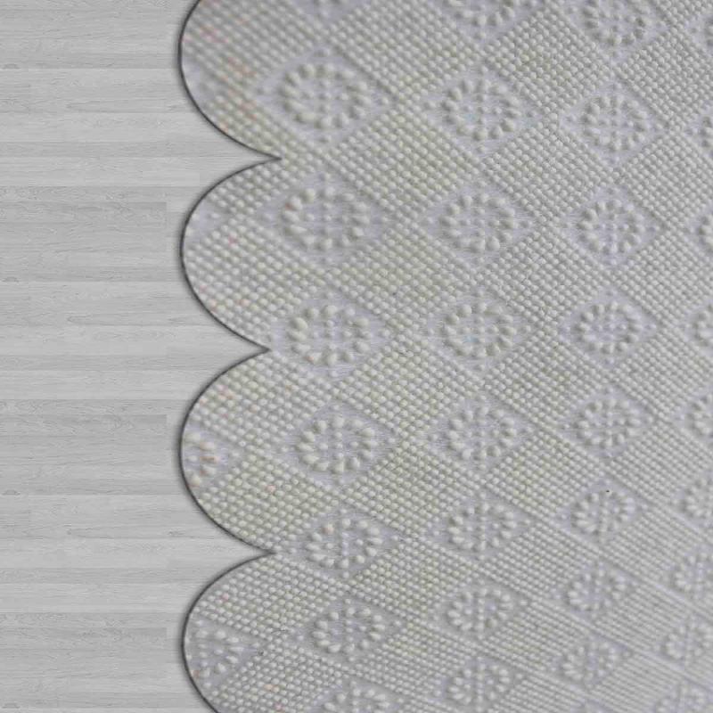 Dizajnový koberec WOOKECE 80 x 150, biely, šedý, čierny