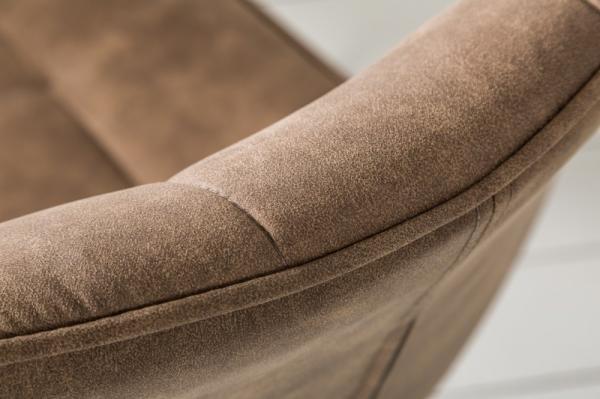 Dizajnová konzolová stolička MIAMI taupe hnedá, kovový rám