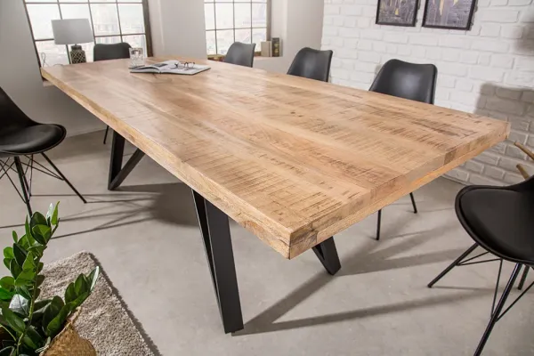 Masívny jedálenský stôl IRON CRAFT 240 cm mango, prírodný