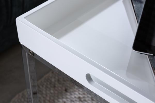 Dizajnový odkladací stolík ELEMENTS 50 cm, biely