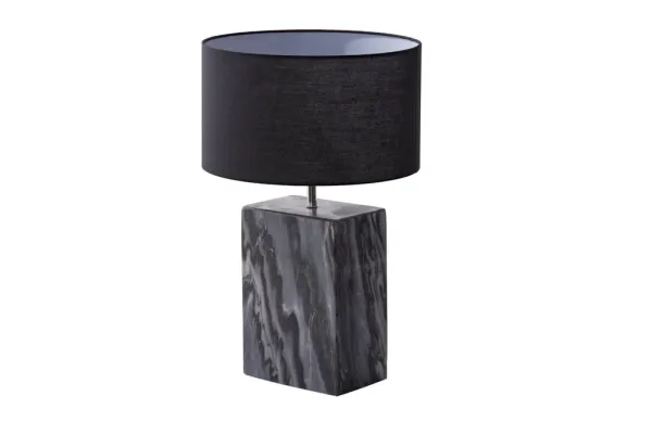 Elegantná stolová lampa NOBLE 55 cm, čierna, mramor