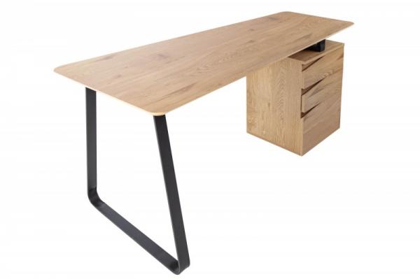 Priemyselný stôl STUDIO 160 cm dub, prírodný, čierny
