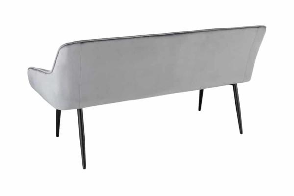 Dizajnová lavica TURIN vintage 160 cm, vintage šedá, zamat