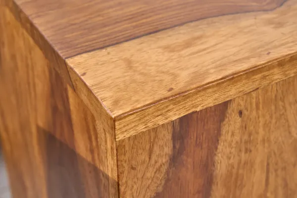 Súprava masívneho príručného stolíka JUNGLE 35 cm, sheesham, prírodný