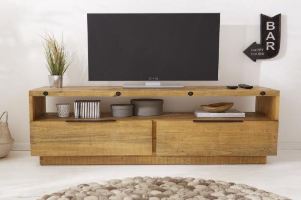 Masívny TV stolík FINCA 150 cm z prírodného borovicového dreva