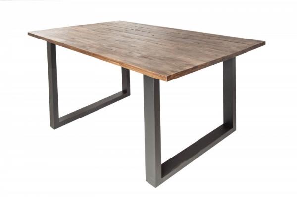 Priemyselný jedálenský stôl WOTAN 160 cm akácia, hnedý