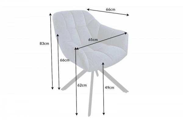 Otočná stolička PAPILLON tmavomodrá, štruktúrovaná tkanina