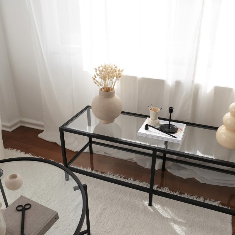 Dizajnový TV stolík BLACK 130 cm, čierny