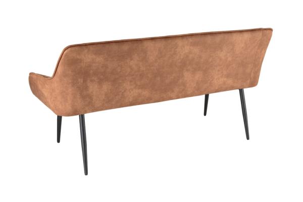 Dizajnová lavica TURIN vintage 160 cm, svetlo hnedá, mikrovlákno