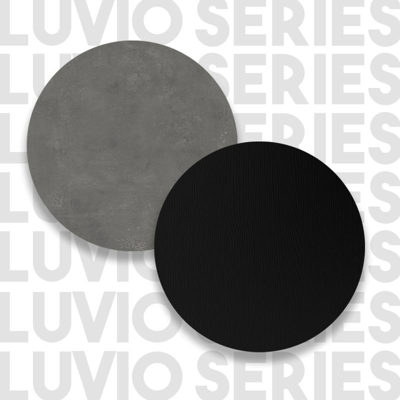 Elegantný TV stolík LUVIO III 140 cm, MDF, šedý, čierny