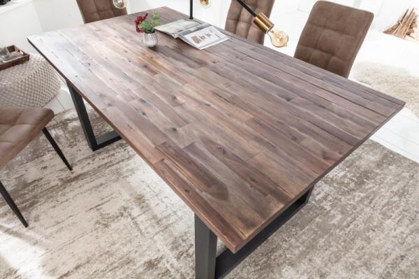 Priemyselný jedálenský stôl WOTAN 180 cm akácia, hnedý