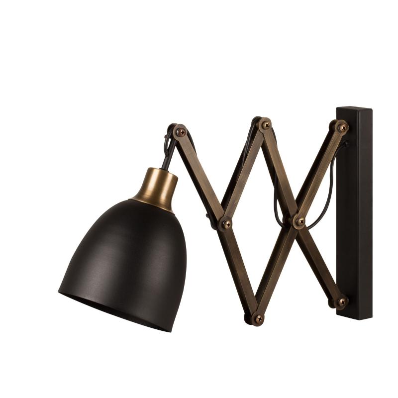 Priemyselná nástenná lampa SIVANI 62 cm, matná čierna