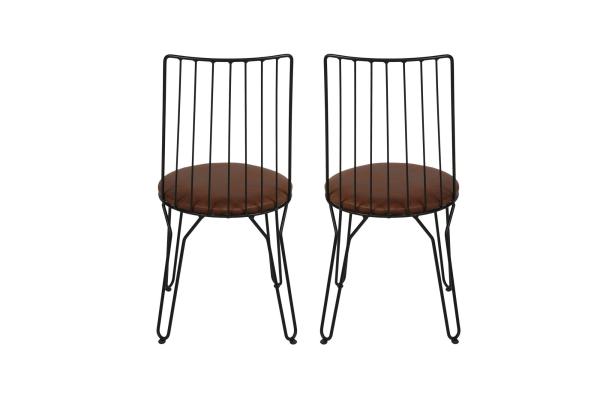 Dizajnová stolička ADA, hnedá, syntetická koža