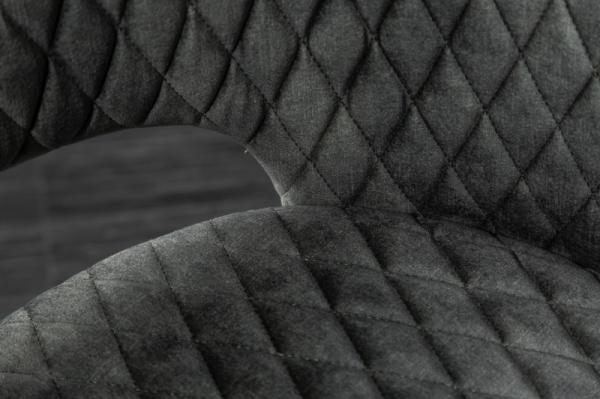 Elegantná stolička PARIS šedo-zelená zamat