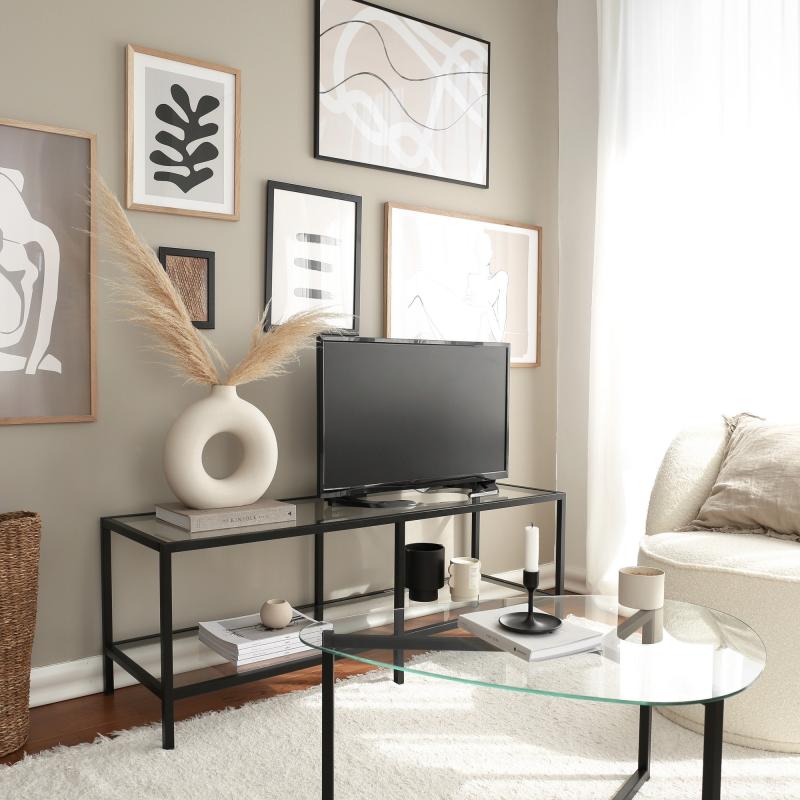 Dizajnový TV stolík BLACK 130 cm, čierny