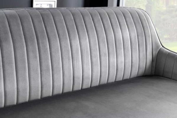 Dizajnová lavica TURIN vintage 160 cm, vintage šedá, zamat