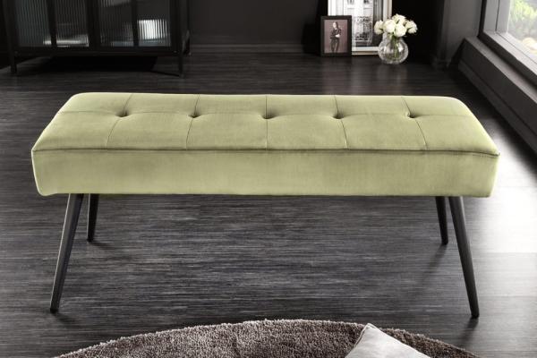 Dizajnová lavica BOUTIQUE 100 cm, olivovo zelená, zamat