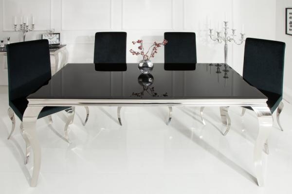 Elegantný dizajnový jedálenský stôl MODERN BAROQUE 180 cm čierny